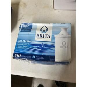3 Pack Brita Water Filters New In Damaged Box, Fits All Brita Systems